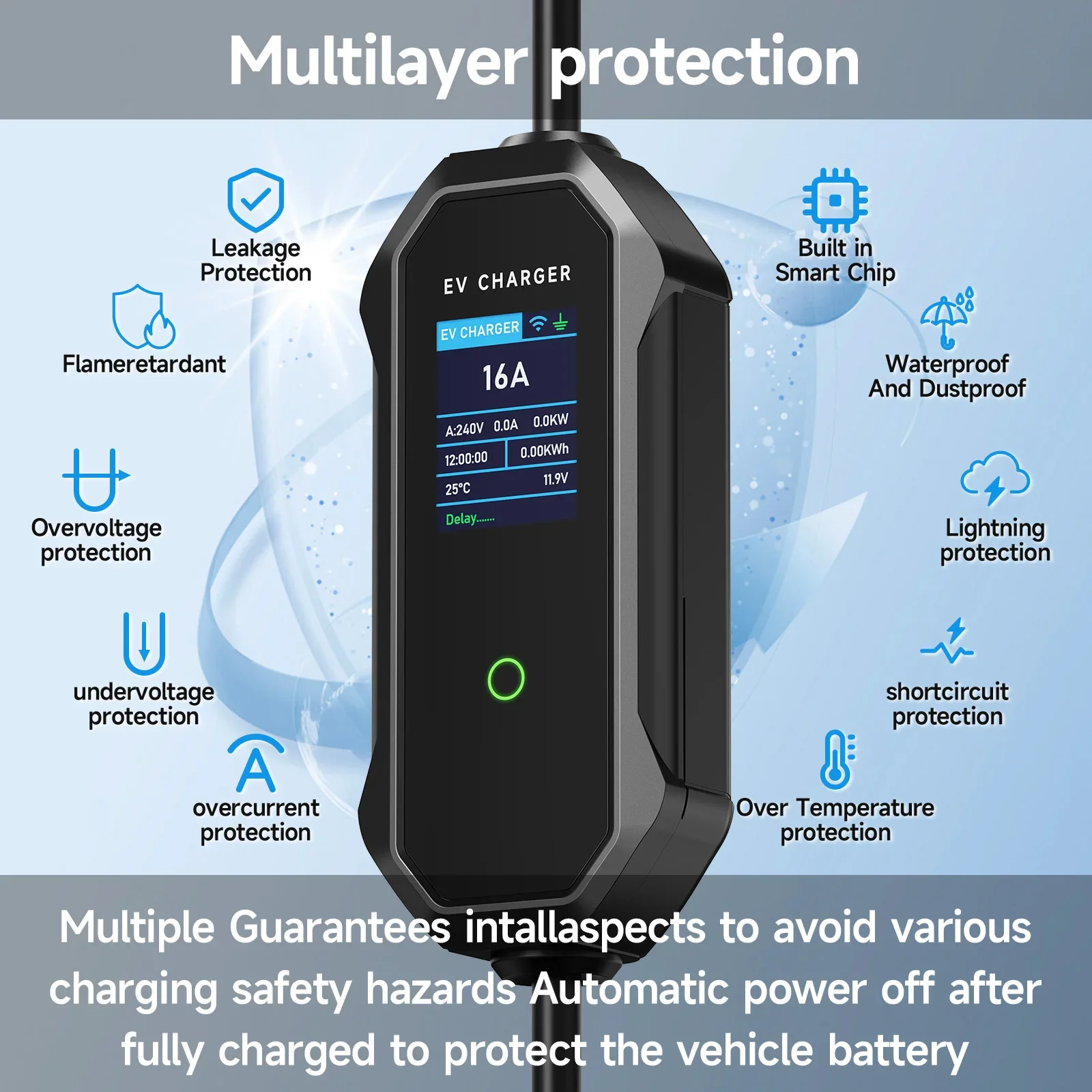 AFEEV Type 2 Portable EV Charg - Type 2 Portable Ev Charger 11Kw Cee ulasan dan harga